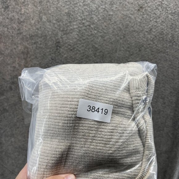 Eddie Bauer Sweater Mens Medium Beige Waffle Knit Crewneck 100% Cotton USA - Picture 12 of 12